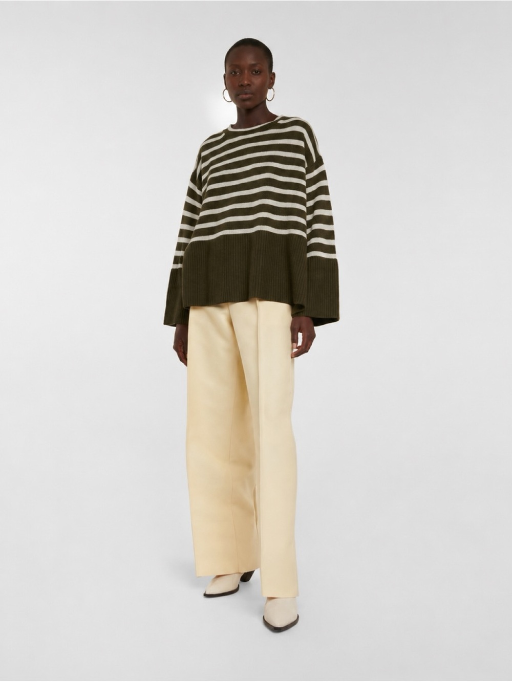 Jardin des Orangers Allude Cashmere Wool Striped Sweater Size S